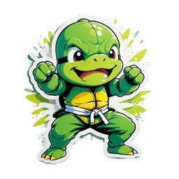 A little martial arts turtle