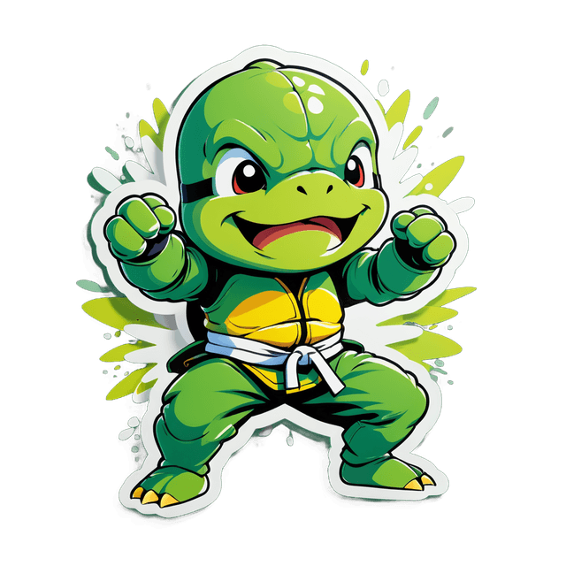 A little martial arts turtle